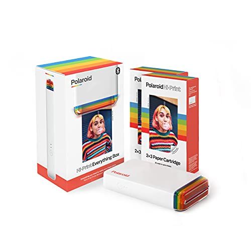 Polaroid Hi-Print Bluetooth Pocket Photo Printer Bundle - 40 Sheets Included!
