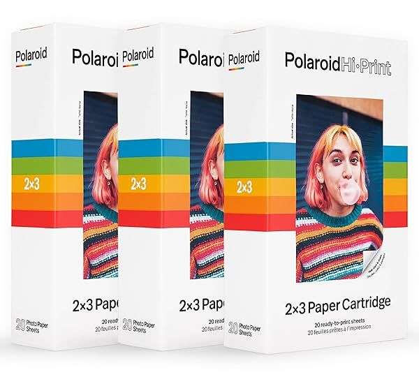 Polaroid Hi-Print Paper Triple Pack - 60 Sheets of 2x3 Photo Paper for Instant Printing