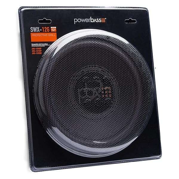 "PowerBass SWX-12G: Premium 12" Steel Subwoofer Grill for 2XL/3XL - Enhance Your Sound System!"