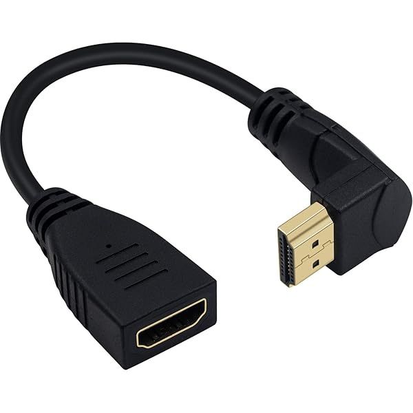 Poyiccot 8K HDMI Extension Cable 90 Degree Down Angle Male to Female 48Gbps 8K 60Hz for TV Xbox PS4 PS5 0.5feet