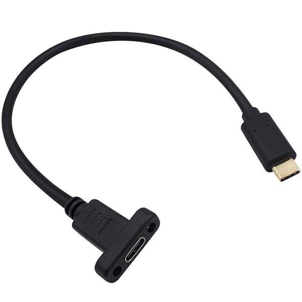 High-Speed Poyiccot USB 3.1 Type C Extension Cable - 10Gbps, 60W, 1ft Male to Female for Data & Sync