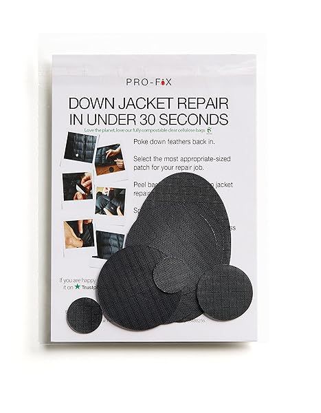 Pro-Fix Down Jacket Repair Patches: Easy, Waterproof, Self-Adhesive, Tear-Resistant Nylon for Quick Clothing Fixes