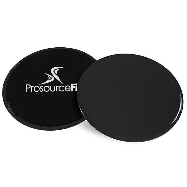 ProsourceFit Core Sliding Exercise Discs - Dual-Sided Sliders for Home & Gym Full-Body Workouts (Set of 2)