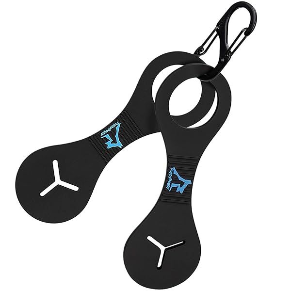 PuppyDoggy Dog Poop Bag Holder for Leash Waste Bag Carrier Dispenser 2 Pieces Black Ideal for Walking Running and Biking