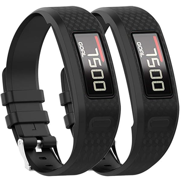 QGHXO Soft Silicone Replacement Band for Garmin Vivofit 1 and 2 Available in Small Large and Ten Colors