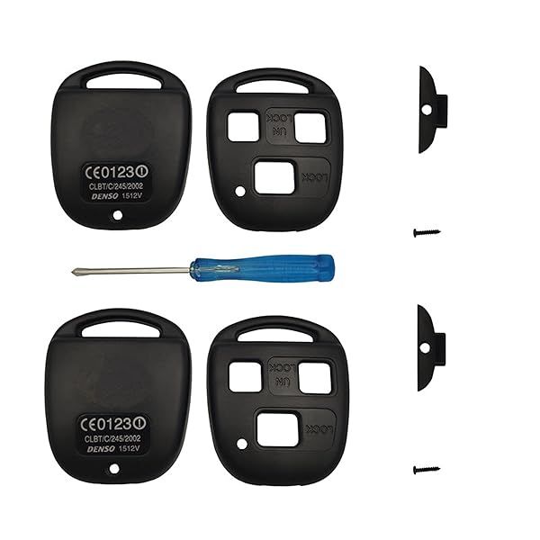 QIXIUBIA Keyless Entry Remote Housing for Lexus GS, RX, IS, LS - 2PCs with Screwdriver