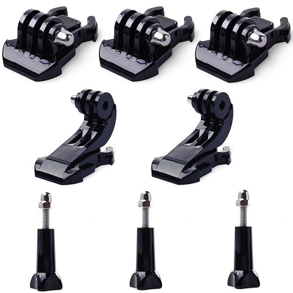 QKOO Accessories Kit for GoPro Hero 7 6 5 4 3 2 1 Black Silver Session Fusion Quick Release Buckle Clip Mount and Thumb Screws