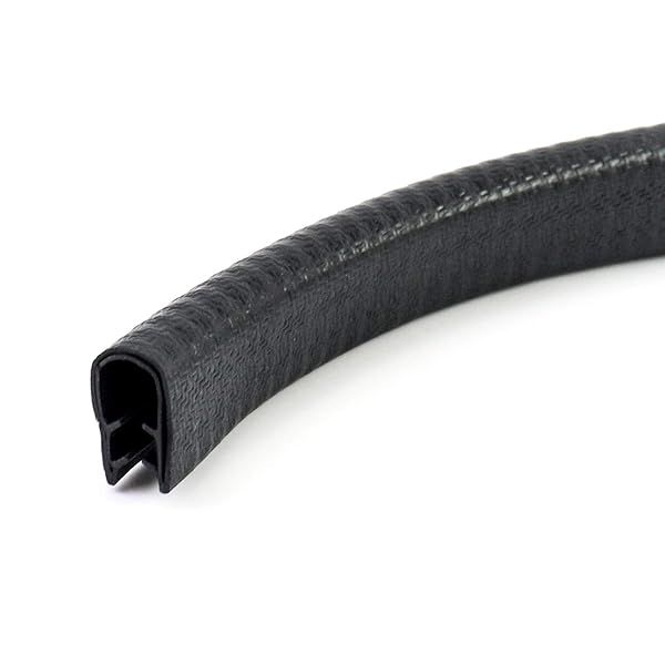QWORK 20 Feet EPDM Rubber Edge Trim Seal Strip for 1/16 to 1/8 Inch Edges Durable Weatherproof Protection