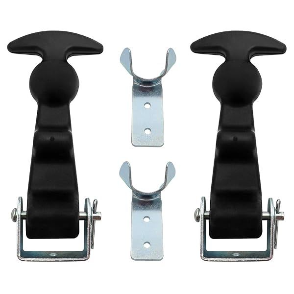 QWORK 2 Packs 4.7 Inch T-Handle Draw Latches with Brackets for Tool Box Hood and Vehicle Engine