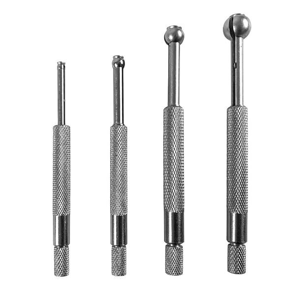 QWORK Small Hole Gauge Set - 4 pcs Telescoping Full Round Bore Gauge for Precision Measurement