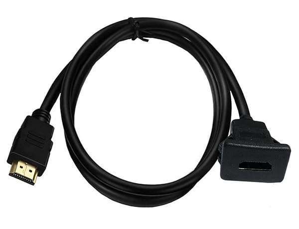 Qaoquda HDMI Flush Mount Cable 1M - Male to Female Extension for Car, Boat & Motorcycle