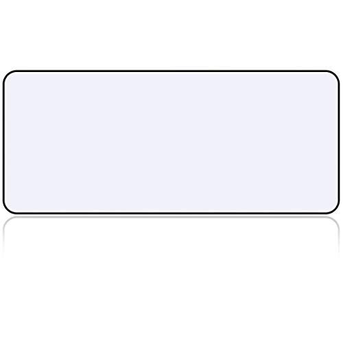 "Qisan Large Gaming Mouse Pad 31.5"x11.8" - Anti-Slip Desk Mat for PC & Laptop | Perfect Keyboard Pad in White"