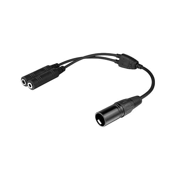 R SPIDER WIRELESS Aviation Headset GA Dual Plugs to Airbus 5 Pin XLR Adapter for Enhanced Flight Communication