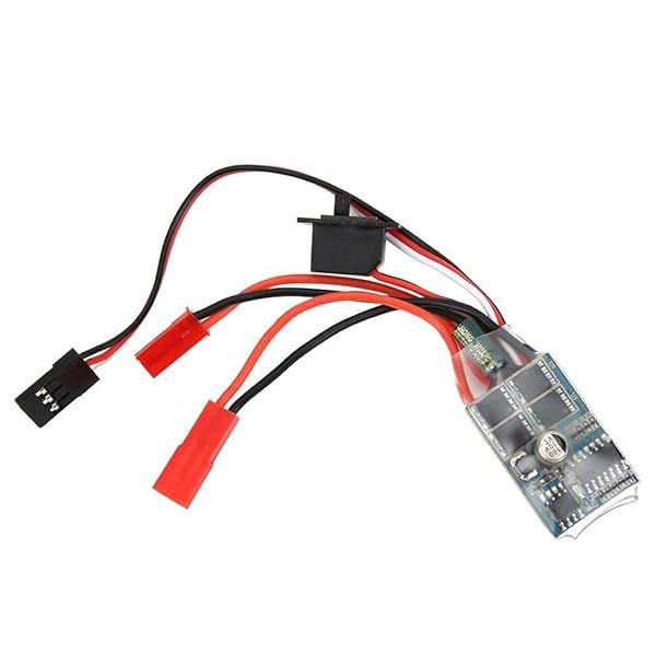 30A RC Brushed ESC Speed Controller for 1/16 1/18 1/24 Cars & Boats - Two Way with Brake, 4-8V, 3S Compatible