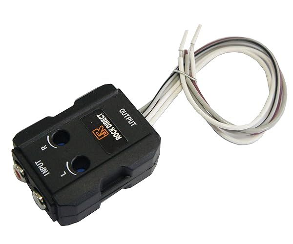 RD Line Output Converter Universal Car Bass Regulator Level Control, Rock Direct Car Stereo Audio Speak Delay Signal Hi-Low Converter for Auto Amp