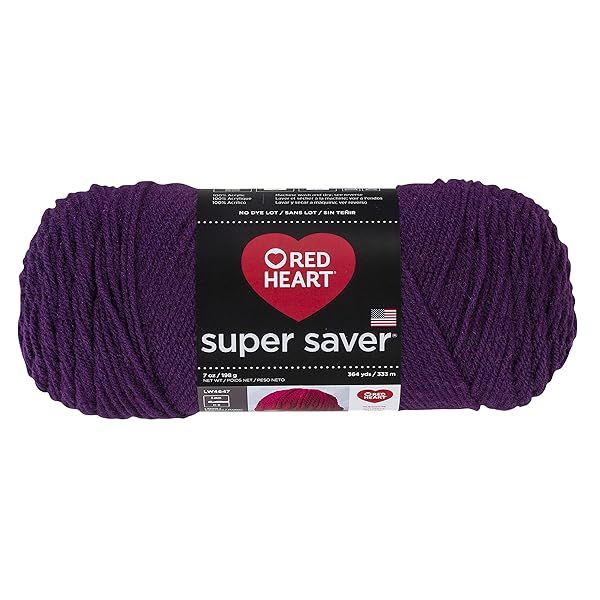 Buy RED HEART Dark Orchid Super Saver Yarn - Premium Quality for Knitting & Crochet Projects