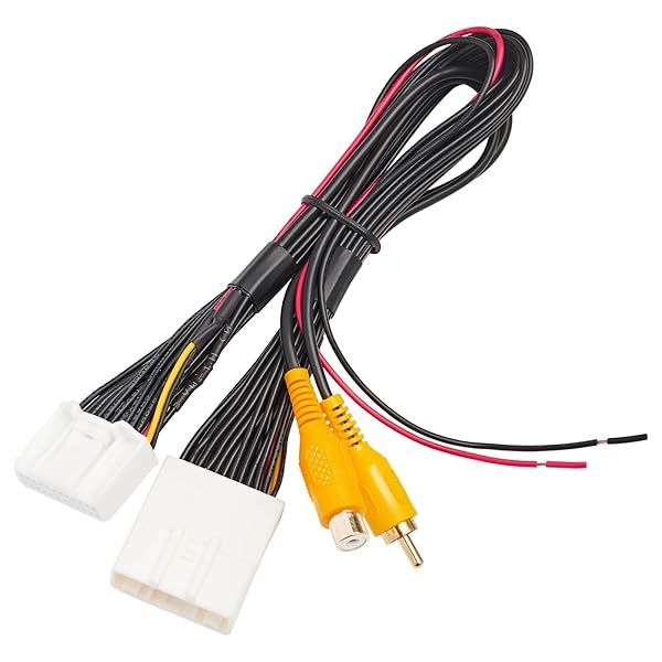 RED WOLF 24 PINS Backup Camera T-Harness for 2014-2019 Toyota 4Runner Tacoma Highlander Sienna Aftermarket Reverse Camera Integration