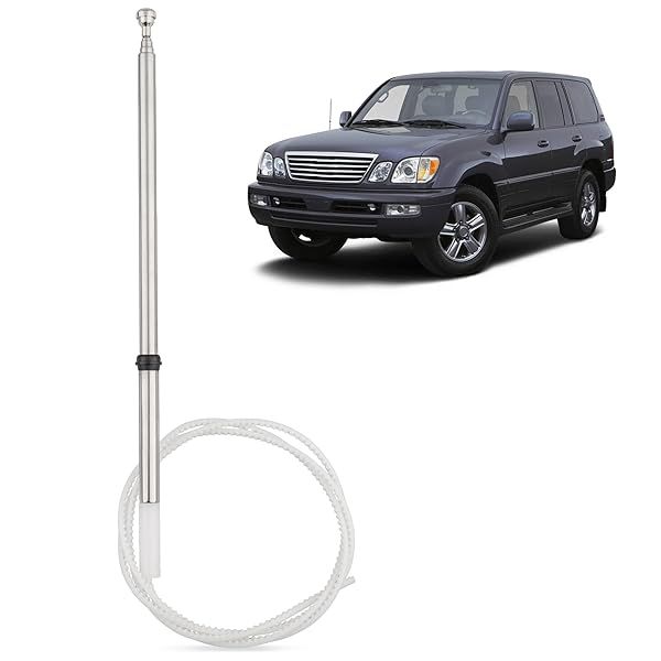 RED WOLF Power Antenna Mast for 1998-2007 Lexus LX470 and 1998-2008 Toyota Land Cruiser Radio Reception 86337-60151