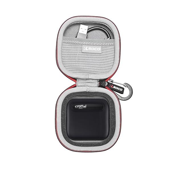 RLSOCO Hard Case for Crucial X10 Pro/X9/X6 SSDs - Protect Your 4TB/2TB/1TB/500GB Portable External Drive