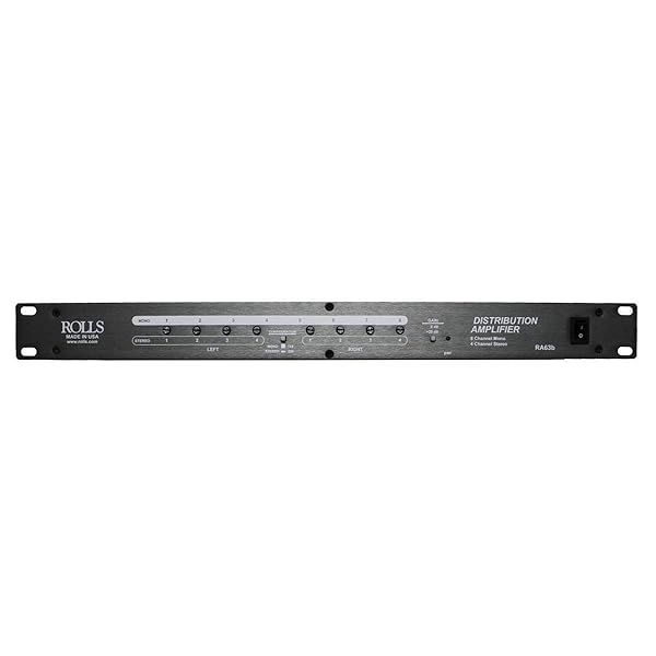 ROLLS RA63b Eight Channel Audio Distribution Amplifier - Rack Mountable & High-Quality Sound