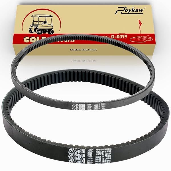 ROYKAW EZGO TXT Gas Drive Belt and Starter Belts Kit for EZGO Golf Carts 1994-2013 OEM 72054G01 72024G01 72025G01 26414G01