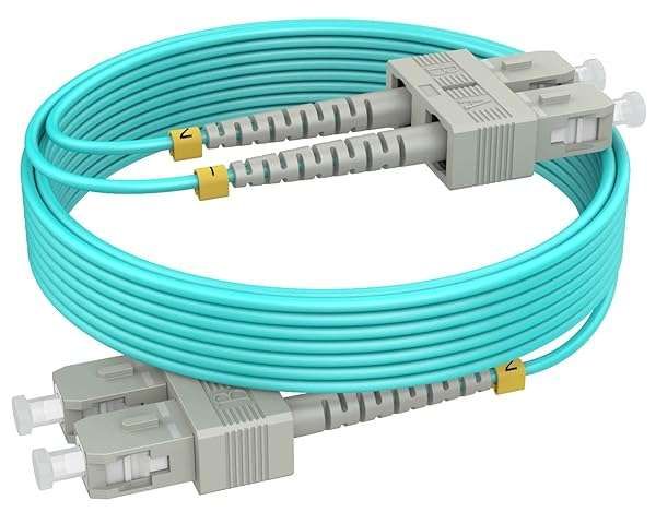 RamboCables 1m OM4 SC to SC Fiber Patch Cable - 40G/100G Multimode Options 1m to 153m, LSZH 50/125?m