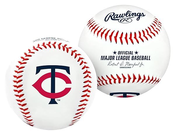 Buy Rawlings MLB Minnesota Twins Team Logo Baseball - Official White Baseball for Collectors & Fans