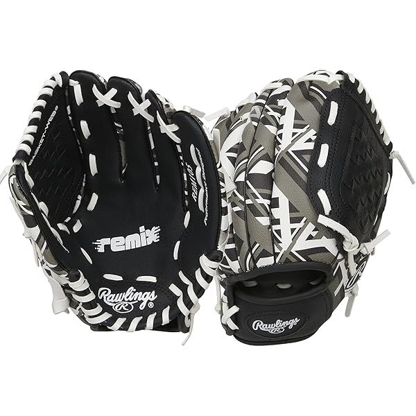 Rawlings REMIX T-Ball and Youth Baseball Glove Right Hand Throw 9 Inch Black