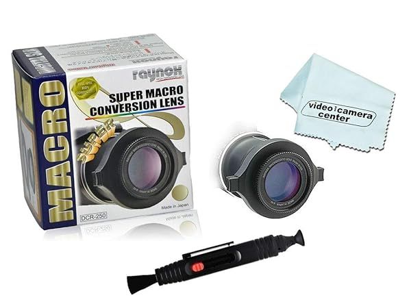 Raynox DCR-250 2.5x Macro Lens with Universal Mount & Cleaning Kit - Perfect for 52mm to 67mm Cameras