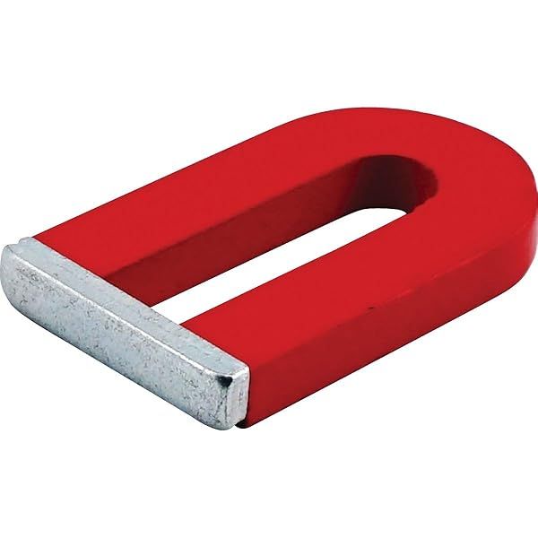 "Red Cast Alnico 5 U-Shaped Magnet with Keeper - 1-3/16" Wide, 2" Tall, 1/4" Thick (Single Pack)"