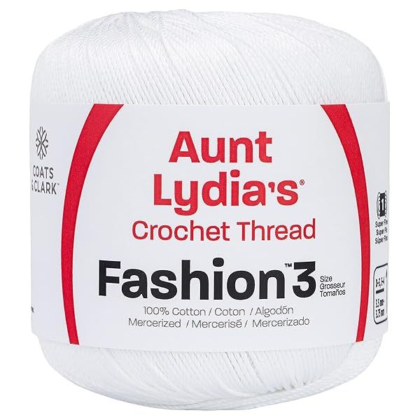 Shop Red Heart Fashion Crochet Thread in White - Perfect for Your Next Craft Project!
