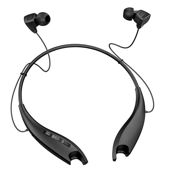 Redzoo Neckband Headphones: Bluetooth, Noise Cancelling, 22hrs Playtime - Perfect for Music, Calls & Conferences