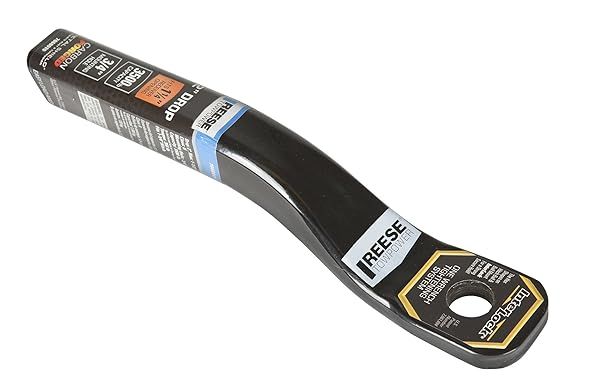 "Reese Towpower 7068000 Carbon Forged 2" Drop Black Interlock Ball Mount - Durable Towing Solution"