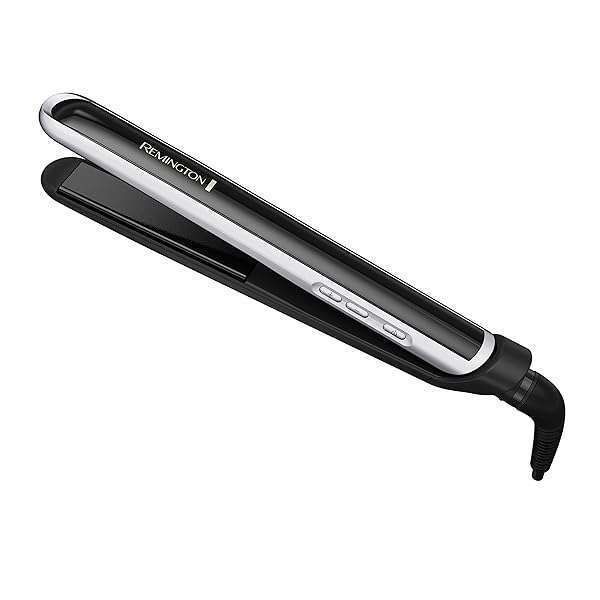 Remington Pearl Pro Ceramic Flat Iron: 1-Inch Floating Plates, Fast 30 Sec Heat, Sleek Black & White Design
