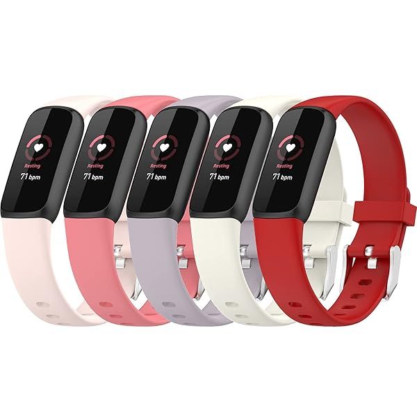 Replacement Band for Fitbit Luxe Waterproof Silicone Adjustable Quick Release Sport Watch Band Breathable Wristband