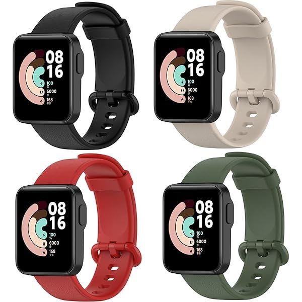 Replacement Smartwatch Bands Compatible with Xiaomi Mi Watch Lite MiWatch Lite2, Soft Silicone Bands Adjustable Wristband Strap for Redmi Watc-2 Lite