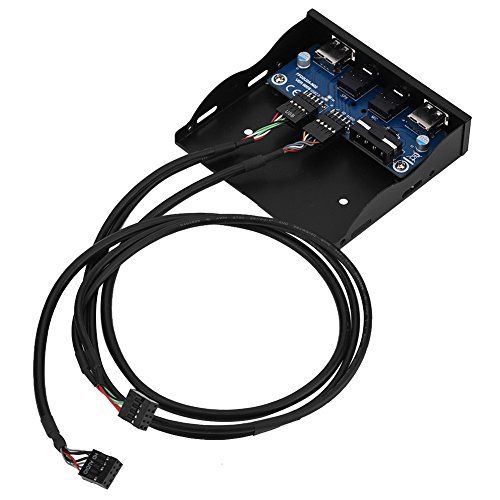 Richer-R Floppy Front Panel: USB 2.0 & HD Audio 3.5'' Interface with Mic - Upgrade Your PC Today!