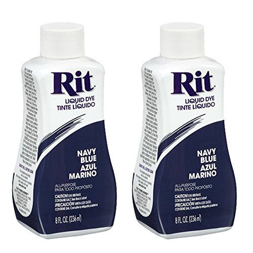 Rit Dye Liquid Fabric Dye - Navy 8oz (2 Pack) for Vibrant Color & Easy Fabric Transformation