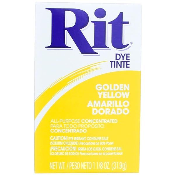 Rit Dye Powder in Golden Yellow: Vibrant Color for Fabrics & Crafts