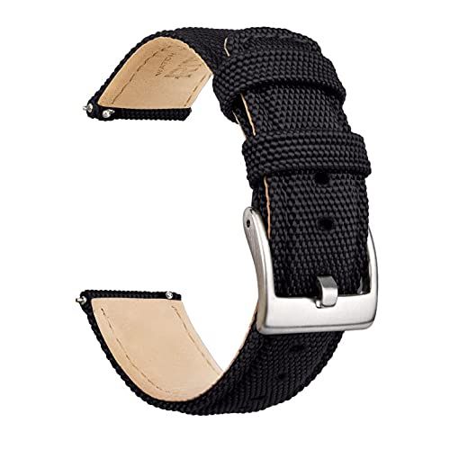 Ritche 18mm Sailcloth Wristbands Quick Release Watch Strap for Men and Women Comfortable Padding Design