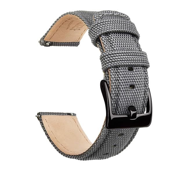 Ritche Christmas Gift 22mm Canvas Sailcloth Watch Band Quick Release Strap for Men Women Perfect for White Elephant Gifts and Stocking Stuffers