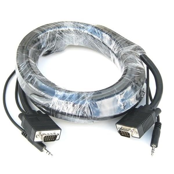 RiteAV 10ft SVGA Monitor Cable with 3.5mm Audio - High-Quality Video & Sound Connection