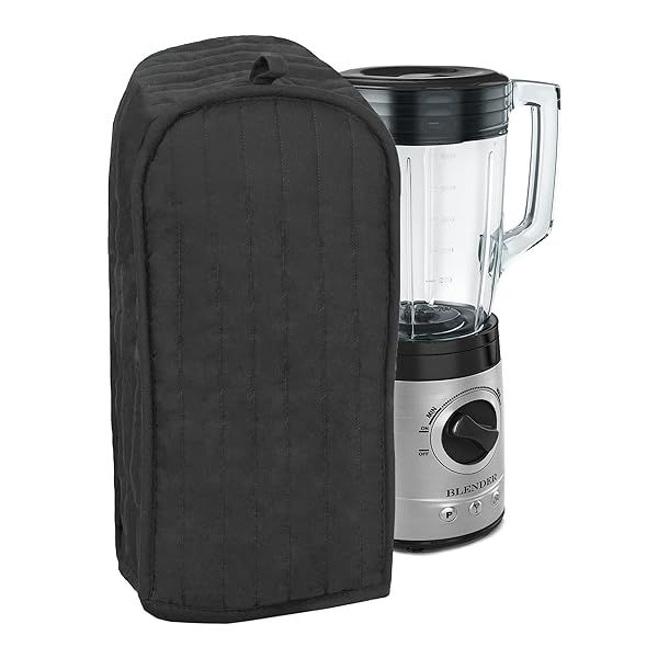 "Ritz Premium Universal Blender Cover - Durable Black Polyester & Cotton Blend, 7"x15.5"x5.75" for Long-Lasting Protection"