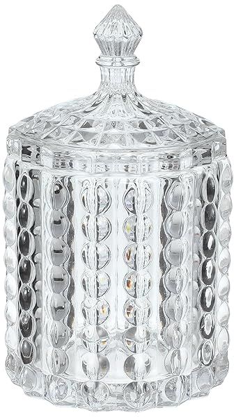 RockTrend 16 OZ Crystal Butterfly Candy Jar - Elegant Decorative Storage Container for Candy Buffets