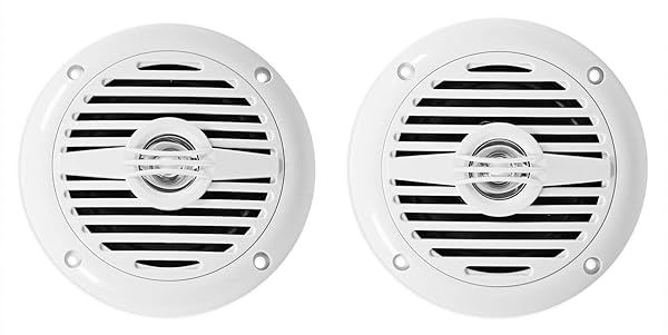 "Rockville MS40W White 4" Marine Boat Speakers - 200 Watt Compact & Powerful Sound"