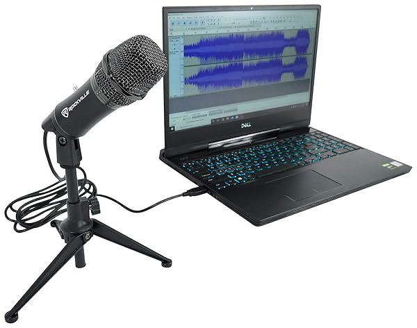 Rockville Z-STREAM USB Condenser Microphone for YouTube, Zoom & Podcasting - High-Quality Black Mic