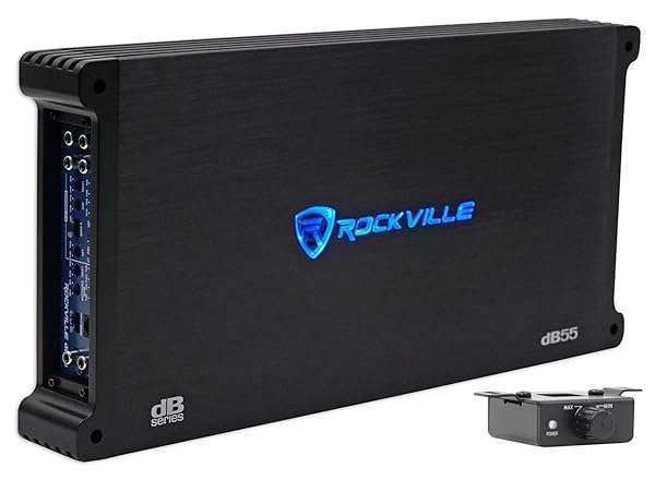 Rockville dB55 4000W 5-Channel Car Amplifier - Powerful 1000W RMS Stereo Sound!
