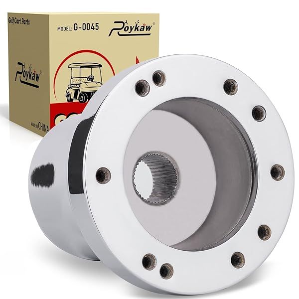 Roykaw Golf Cart Steering Wheel Adapter for Club Car DS Silver High Quality and Durable