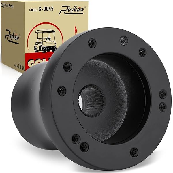 Roykaw Golf Cart Steering Wheel Hub Adapter for EZGO Club Car Yamaha RXV TXT Black