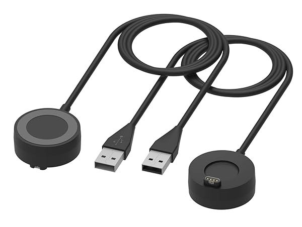 RuenTech 2-Pack USB Charging Cable for Garmin Forerunner 745 Smartwatch 3.3Ft Durable Power Cord Replacement Charger